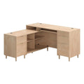 Contemporary L-Shaped Engineered Wood Desk X283556