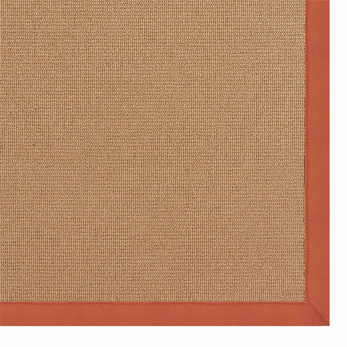 Machine Tufted Wool 2'6"x12' Rug in Brown and Burnt Orange W2980