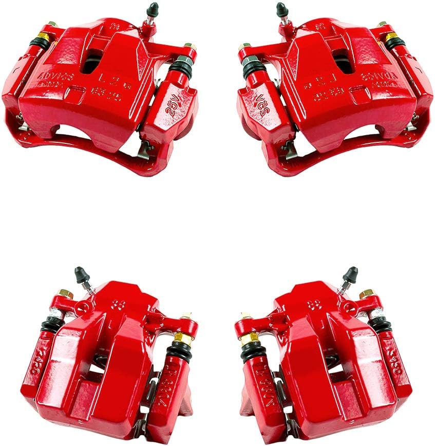 Red Powder Coated Caliper Assembly Set Kit V7707
