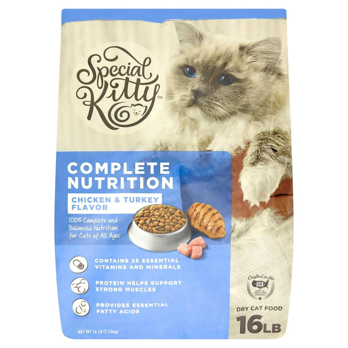 Chicken & Turkey Flavor Dry Cat Food V61747
