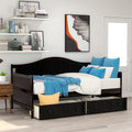 Espresso Wood Daybed with Storage Drawers J516