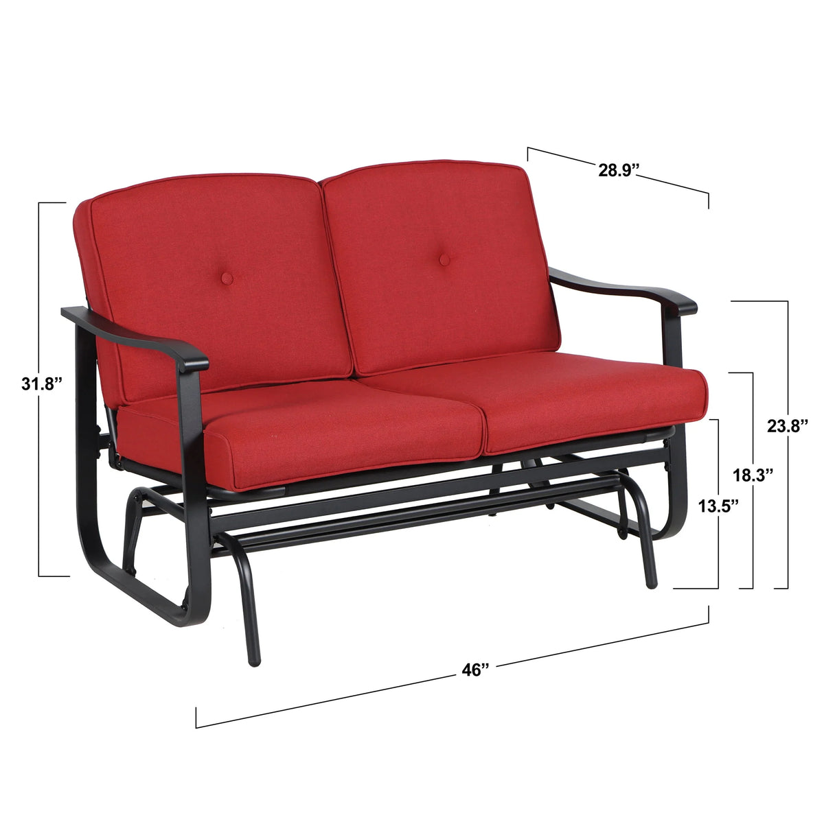Steel Outdoor Glider Bench A90400