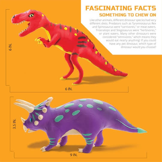 DIY Clay Triceratops & Tyrannosaurus Kit Z69345