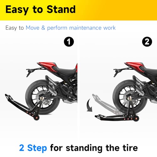 Aluminum Front and Rear Motorcycle Stands 880lbs Heavy Duty K497126