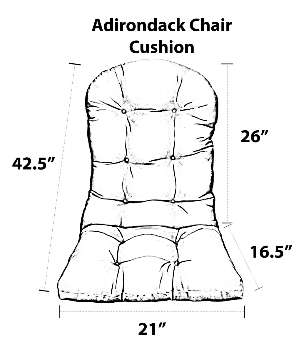 Outdoor Single Tufted Adirondack Chair Seat Cushion N453984