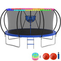 10FT Trampoline with Basketball Hoop and Light N3442