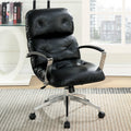 Grey Tufted Leatherette Office Chair V17527
