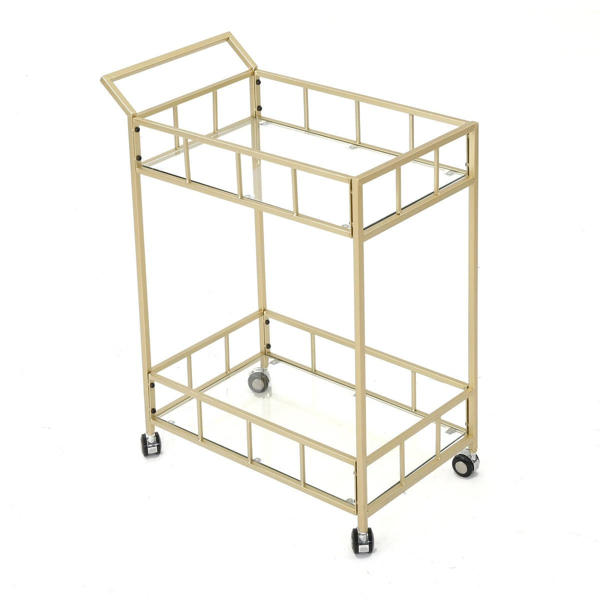 Black Glass Bar Cart K777