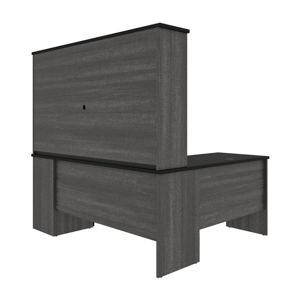 71W L-Shaped Desk with Hutch E623