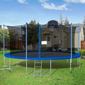 16& Round Backyard Trampoline with Safety Enclosure Blue M40314