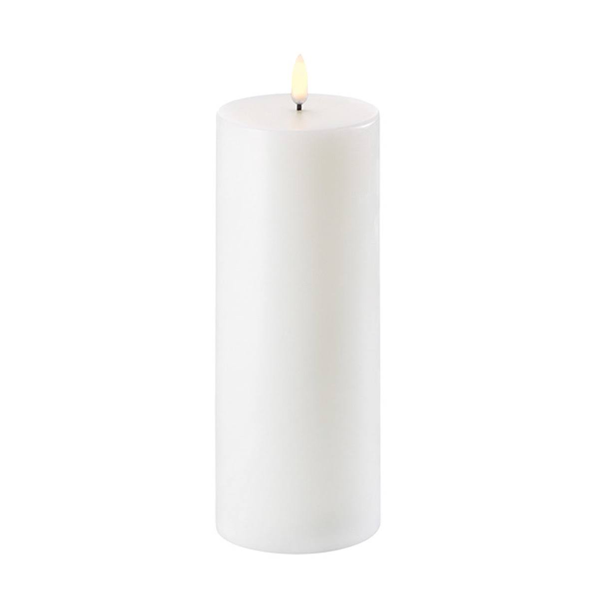 LED Pillar Candle 7.8 x 20 cm, Nordic White X805
