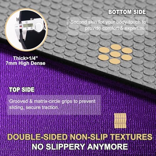 Large Non-Slip Exercise Mat 7mm U5695
