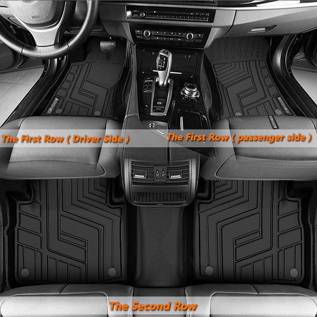 Black TPE Car Floor Mats for Subaru Forester C852