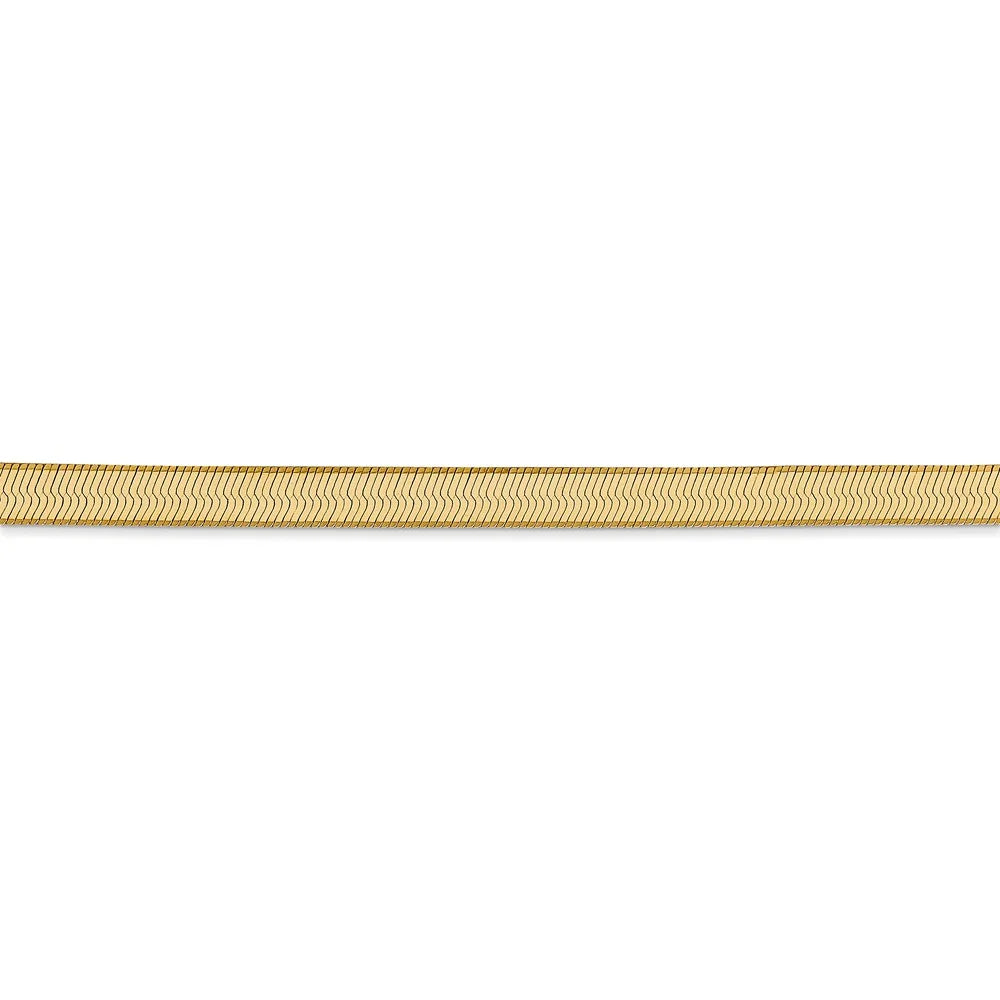 14kt Yellow Gold 4mm Herringbone Chain Bracelet 8 inch H323256