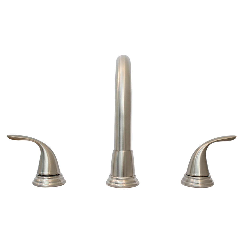 Stainless Steel Widespread Bathroom Sink Faucet Brushed Nickel F690578