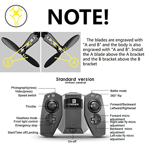 Mini RC Drone Quadcopter 2.4GHz 4 Channels U525194