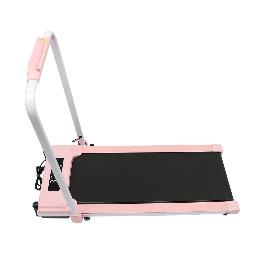 Folding Compact Treadmill 220 lbs Capacity Pink/Black Y307