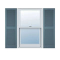 14-1/2 in. x 64 in. Vinyl Open Louvered Shutters Pair Wedgewood Blue E276