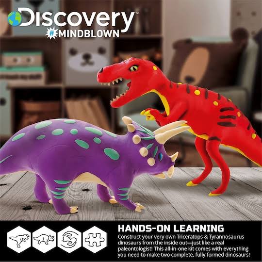 DIY Clay Triceratops & Tyrannosaurus Kit Z69345
