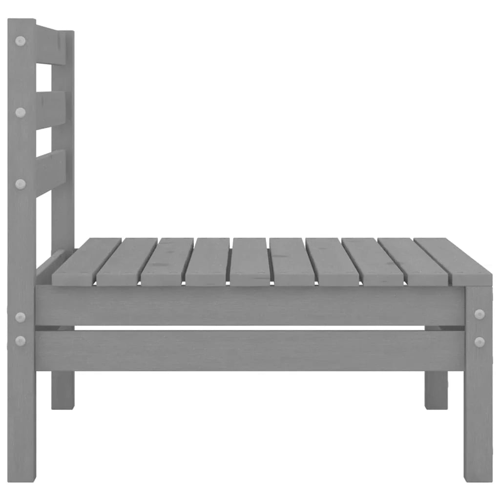 Gray Solid Wood Pine Patio Sofa I276199