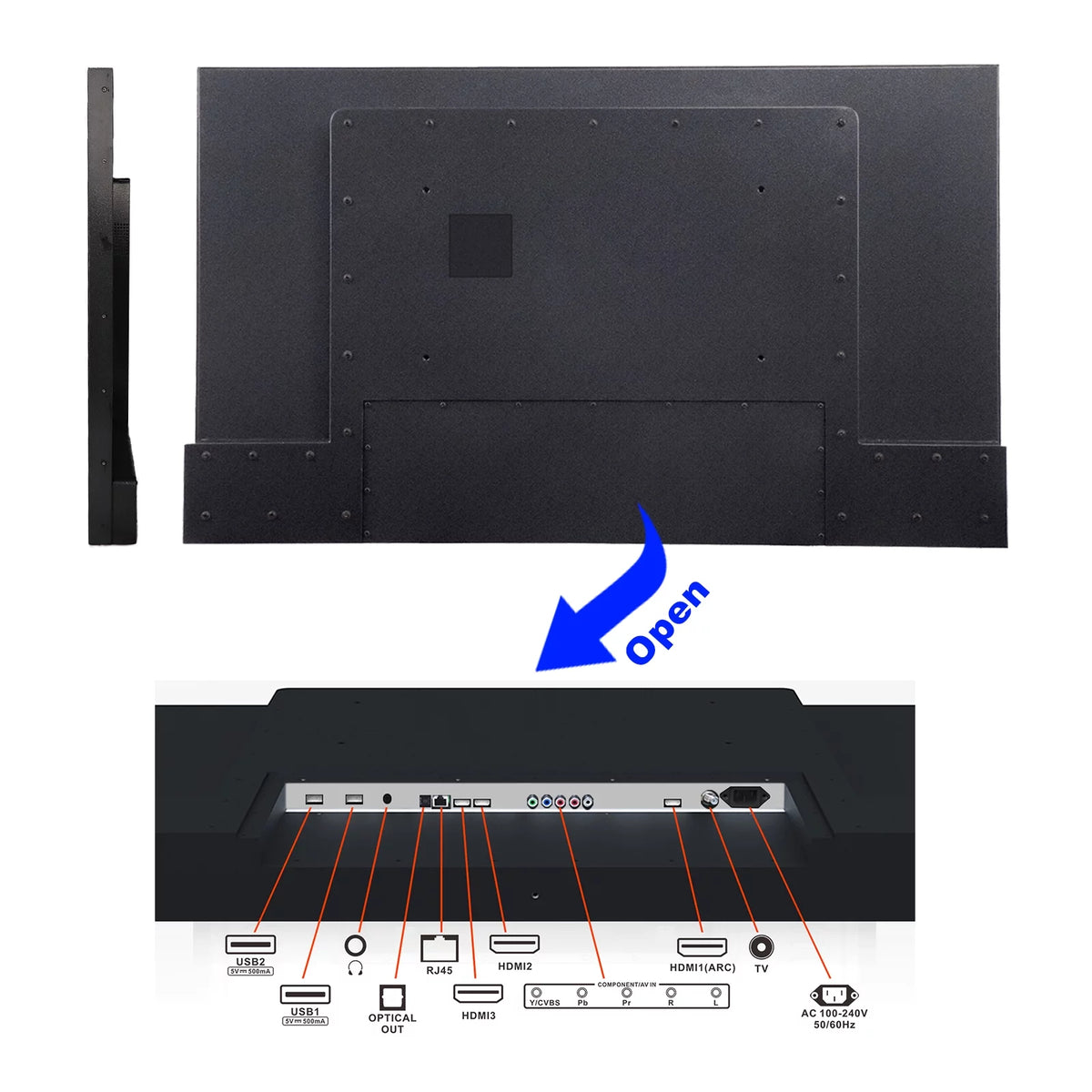55 inch 2000 Nits 4K UHD IP55 Waterproof Outdoor TV C1144