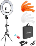 18/48cm 55W 5500K Dimmable LED Ring Light with Light Stand and Carrying Bag F9228