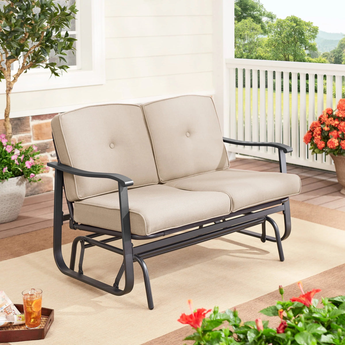 Steel Outdoor Glider Bench A90400