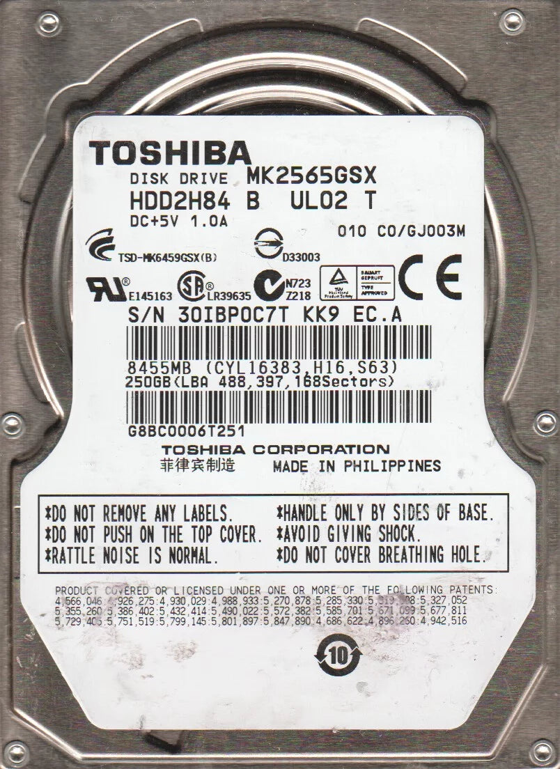250GB SATA 2.5 Hard Drive B7709