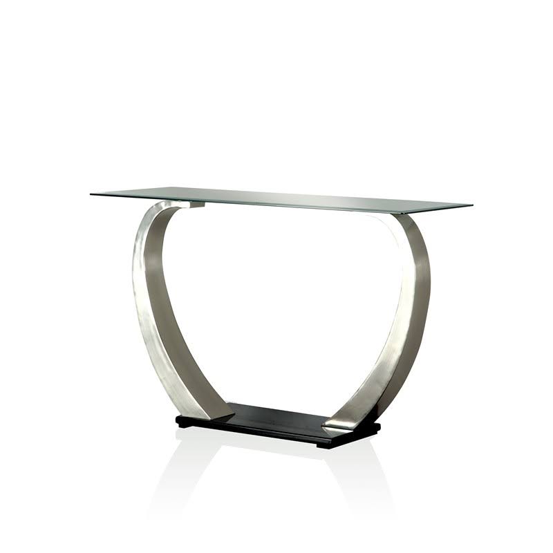 Satin Glass Top Console Table W506622