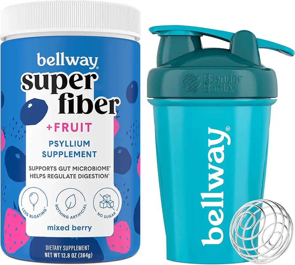 Super Fiber Powder + Fruit, Mixed Berry Shaker Bottle Bundle M2246