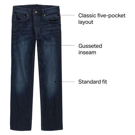 Men's Rinse Chipped Wash Jeans F690599