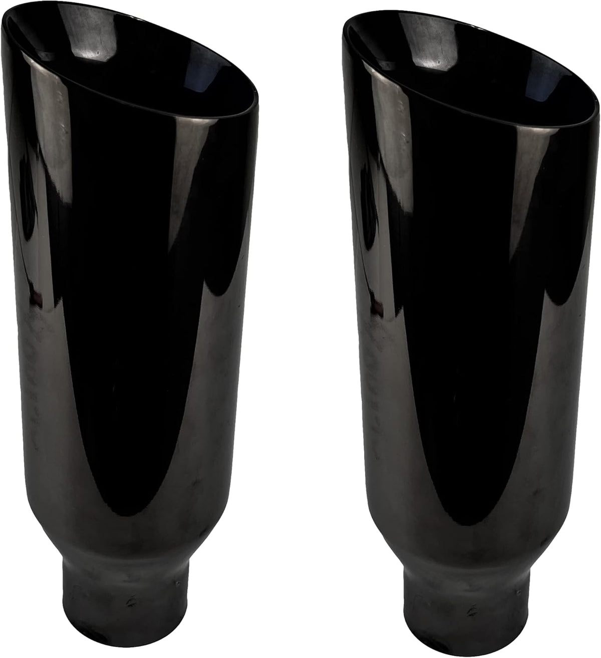 2.5" to 4" Stainless Steel Double Wall Chrome Polished Exhaust Tip 2-Pack P737
