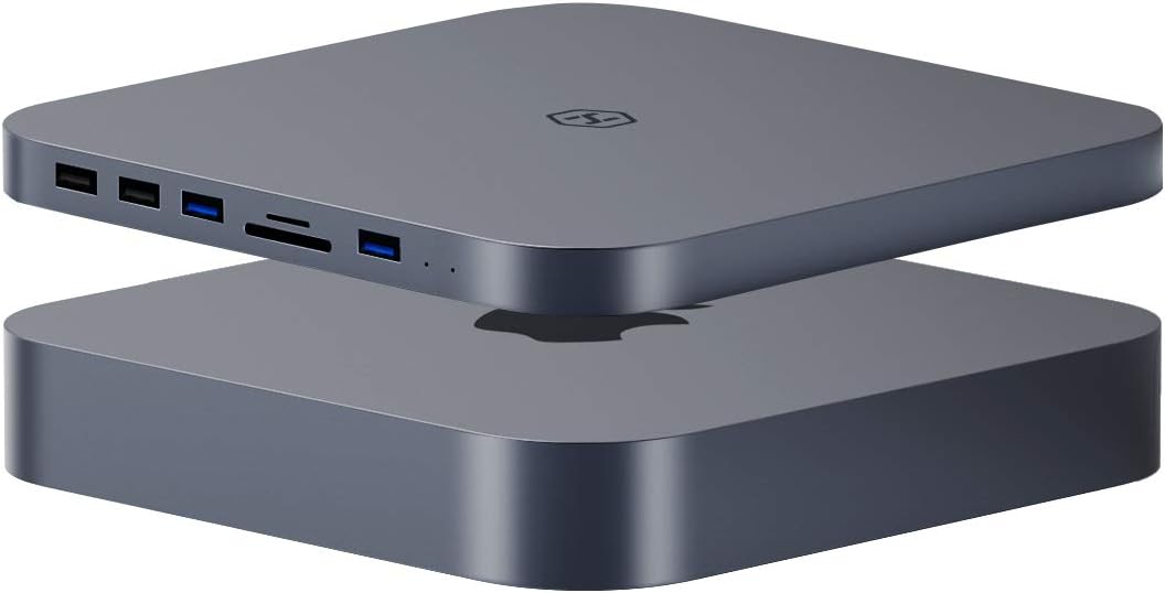 USB-C Hub with Hard Drive Enclosure, SATA, USB 3.0, SD/TF Card Reader, USB 2.0 Ports for Mac Mini Y548