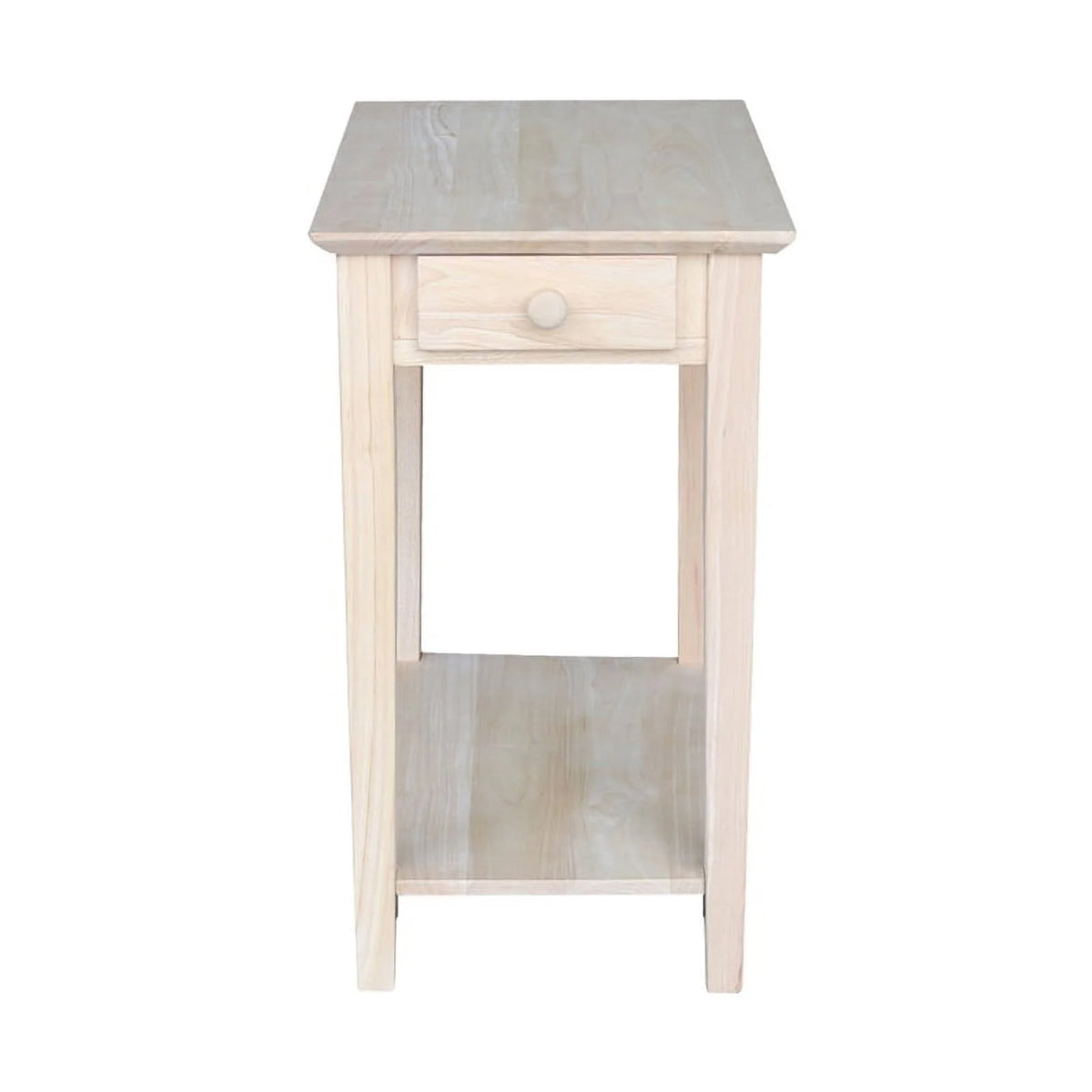 Solid Wood Unfinished 1-Drawer End Table Z4728