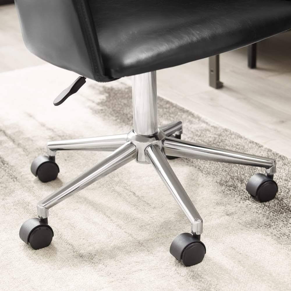 Gray Round Back Swivel Desk Chair with Caster Y2280