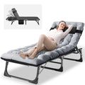 Folding Camping Cot with Mattress and Pillow F67812
