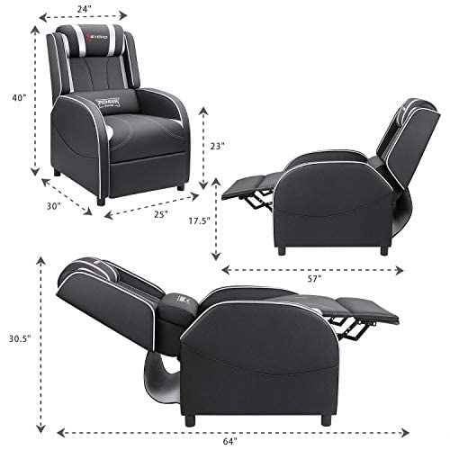 Red PU Leather Massage Recliner Chair X5546