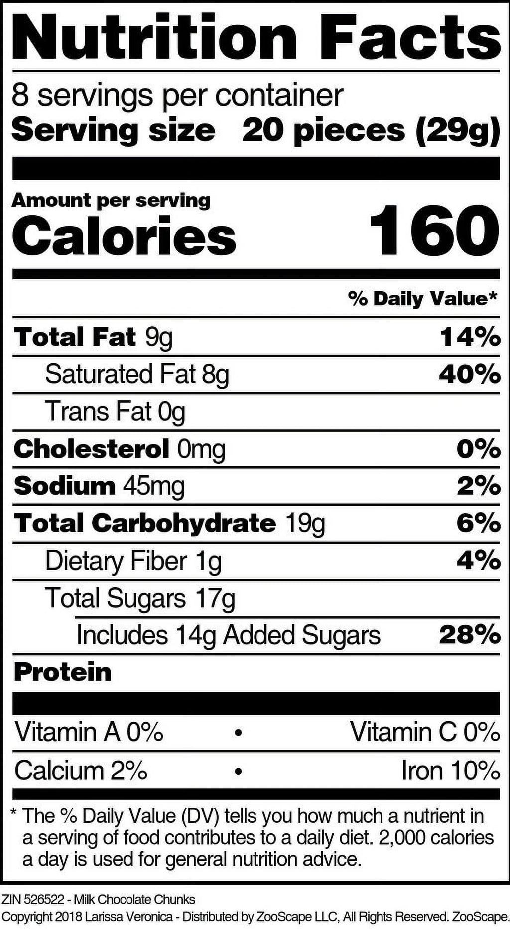 Milk Chocolate Chunks 8 oz 3-Pack A47379