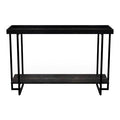 Black Metal Console Table with Shelves A96932