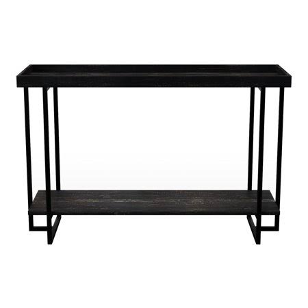 Black Metal Console Table with Shelves A96932