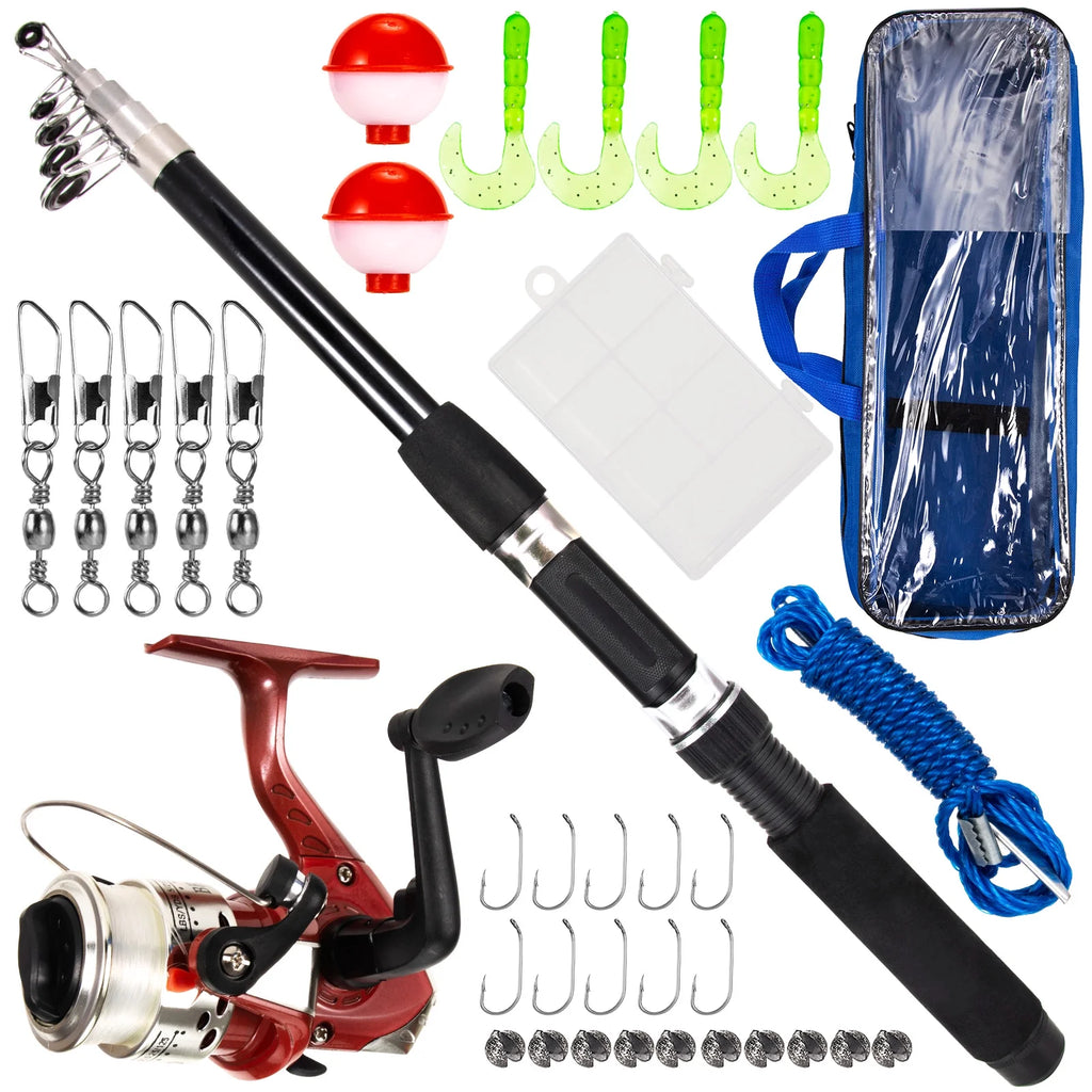 Telescopic Fishing Rod and Reel Combo with Carry Case 36pcs Fishing Tackle Set Z12970