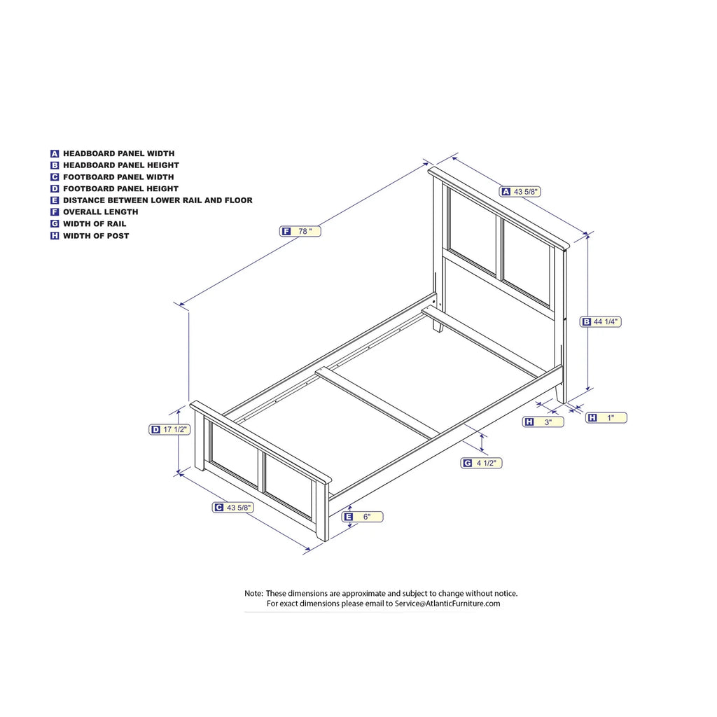 Caramel Solid Wood Foundation Bed with Footboard Twin U690