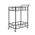 Black Glass Bar Cart K777