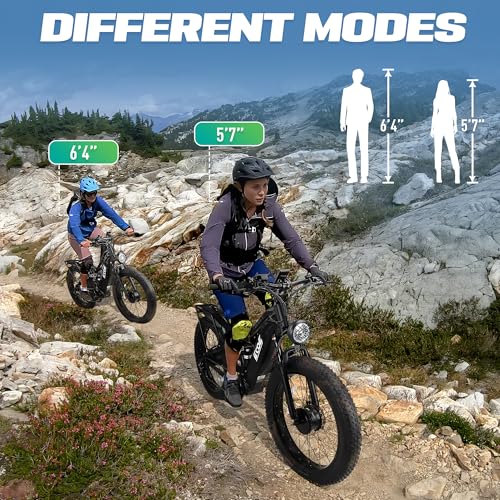 5000W Dual Motor Electric Bike 60V 32AH Battery 26x4 Fat Tire Full Suspension K430719