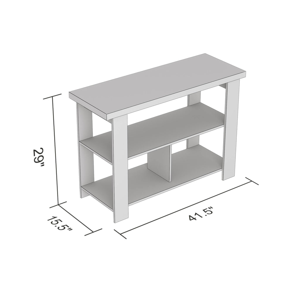 Dark Taupe 3 Shelves Console Table M447