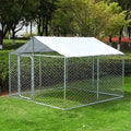 Black Outdoor Dog Kennel with Waterproof Cover A958050