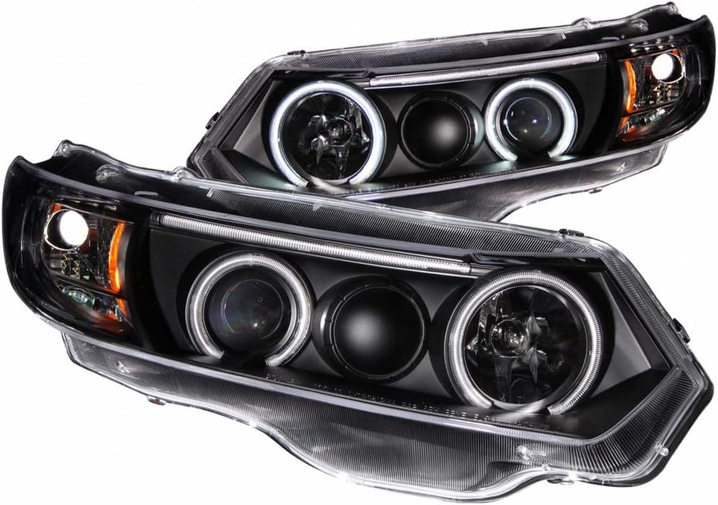 Projector Headlights with Halo Black CCFL W5058
