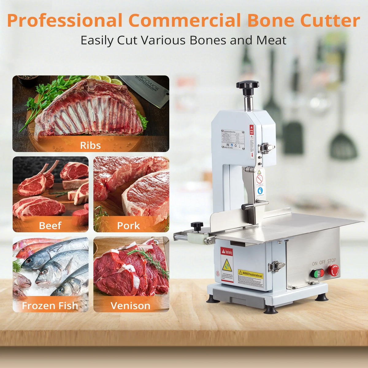 750W Electric Bone Saw Meat Cutting Machine M8006