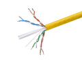 Cat6 Ethernet Bulk Cable, Solid, 550Mhz, UTP, CMR, Pure Bare Copper, 23AWG, 1000ft, Yellow X377240