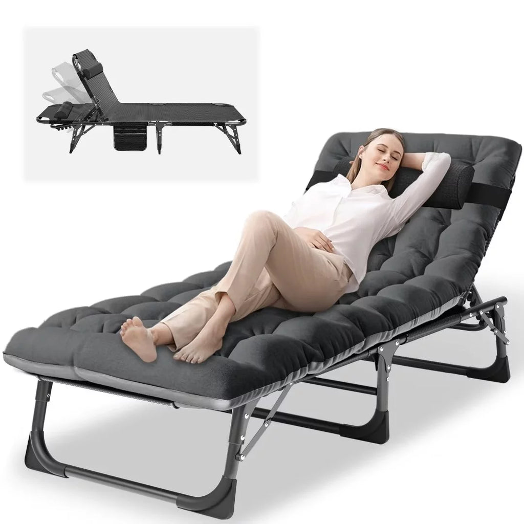 Folding Camping Cot with Mattress and Pillow F67812
